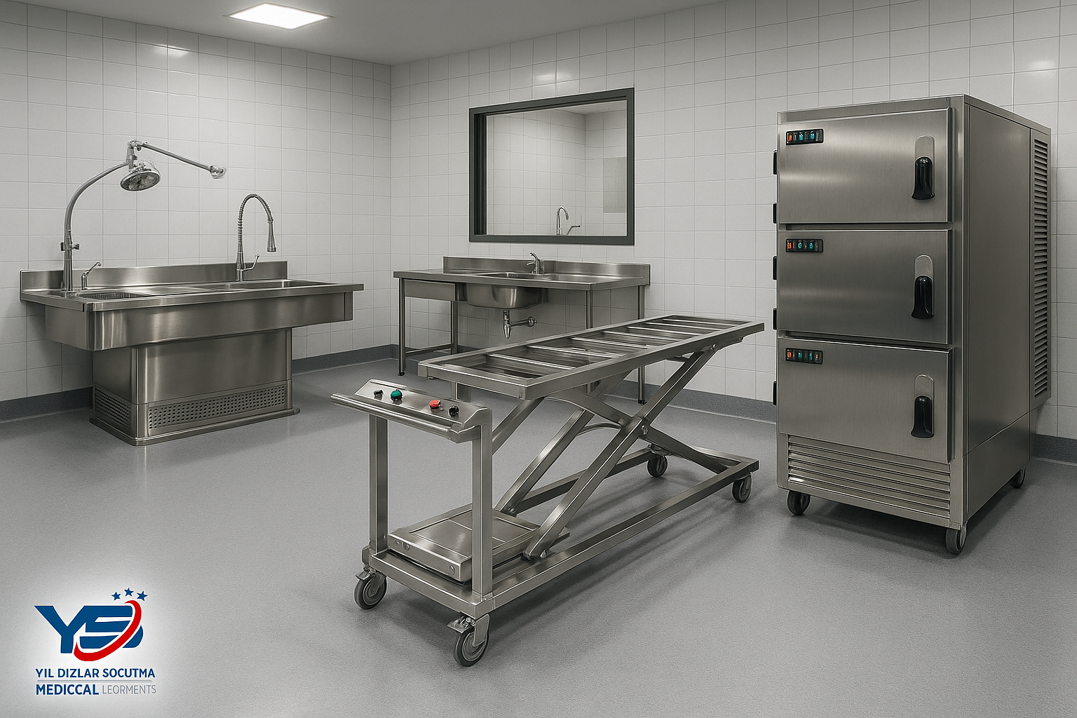 Hastane ve Belediyeler İçin Baştan Girişli Morg Ünitesi