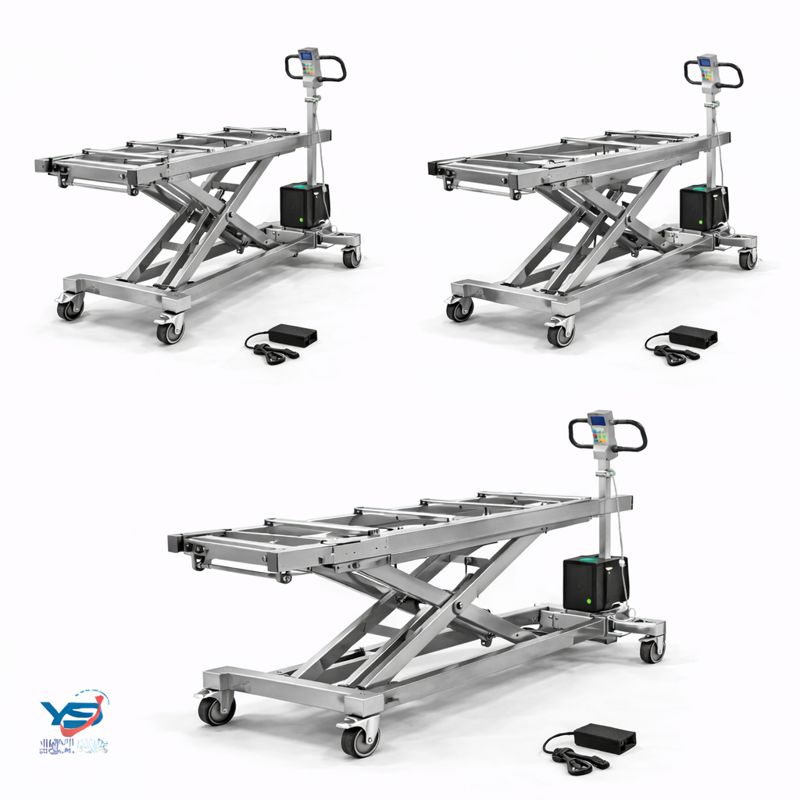 Elektrikli Morg Lifti | 250 Kg Şarjlı Cenaze Kaldırma Arabası